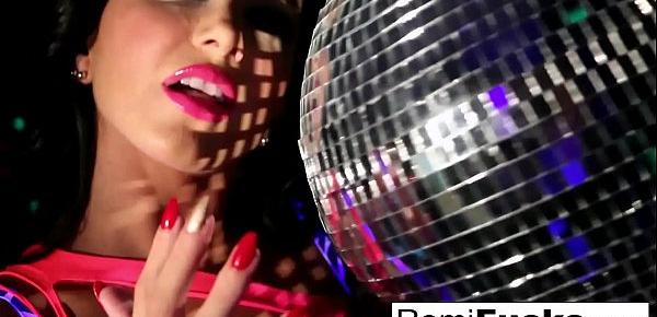  Romi Rain plays with a disco ball before stuffing toying her pussy